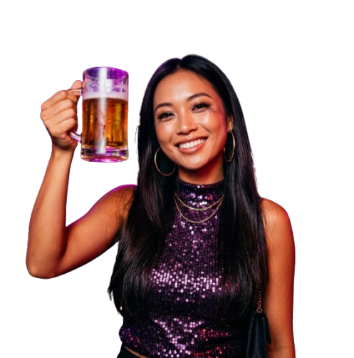 Friends Bar girl cheers